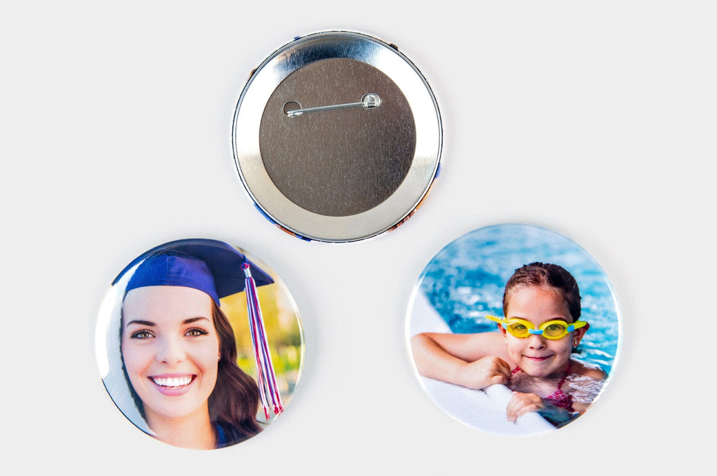 Photo Buttons & Photo Magnets-Buttons & Magnets-Nations Photo Lab-3" Photo Button-Lustre-Nations Photo Lab