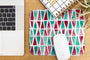 Mouse Pad featuring a green and red watercolor pattern