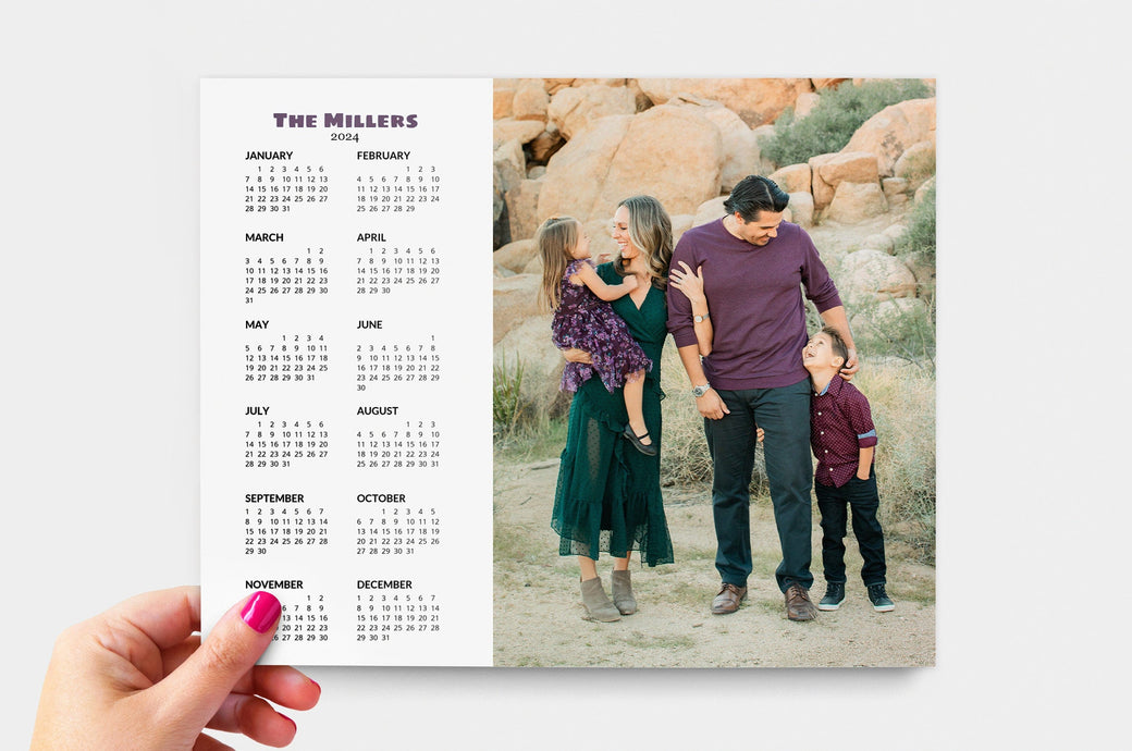 Landscape 8x10&quot; Single-Sided Photo Calendars featuring an image of a family in the desert - Nations Photo Lab