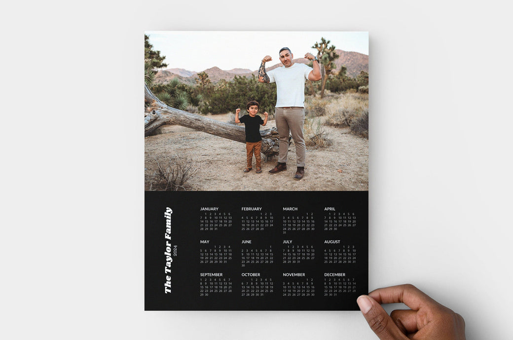 Portrait 8x10&quot; Single-Sided Photo Calendar featuring an image of a father and son - Nations Photo Lab