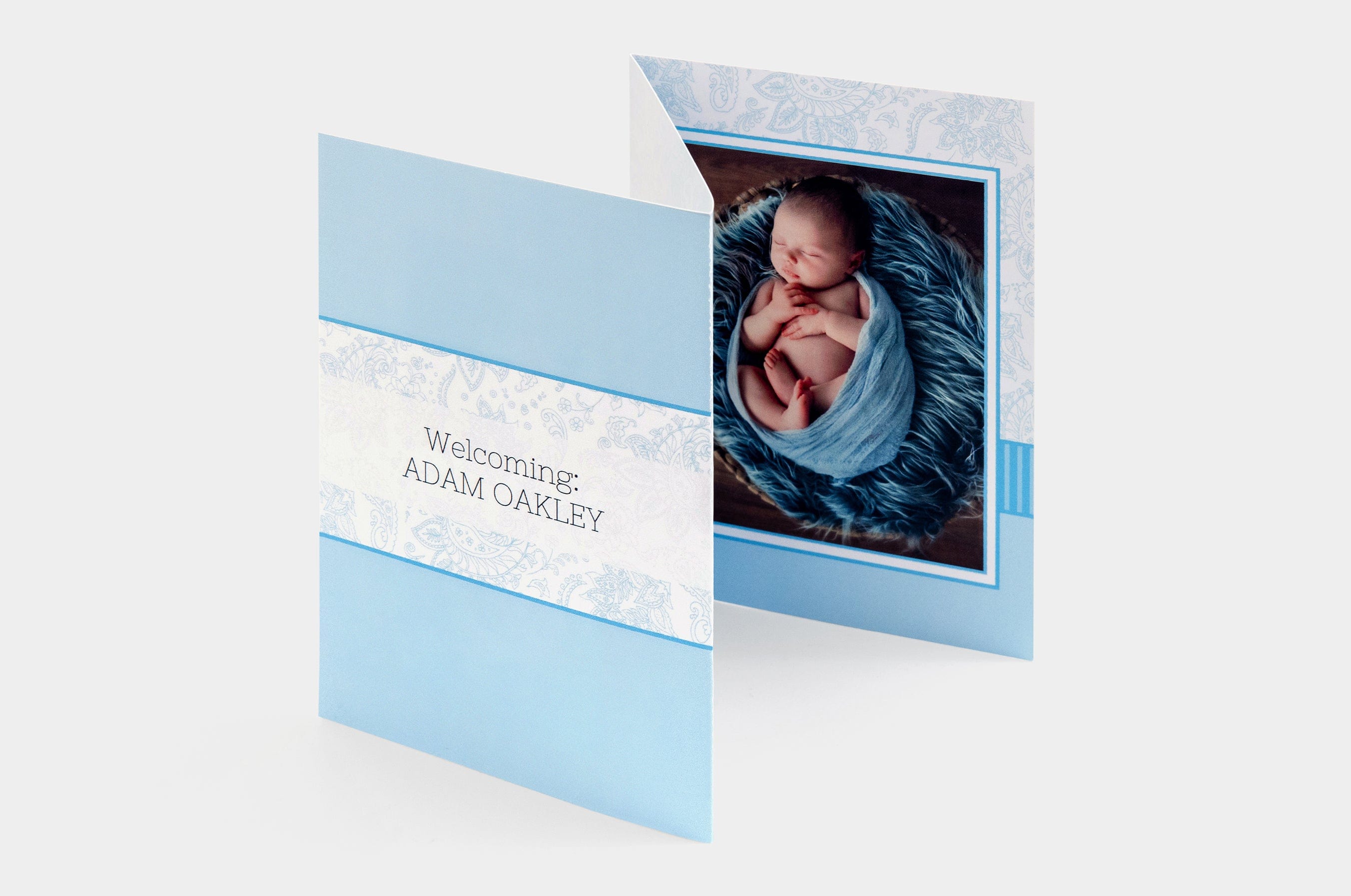 Trifold birth announcement shops