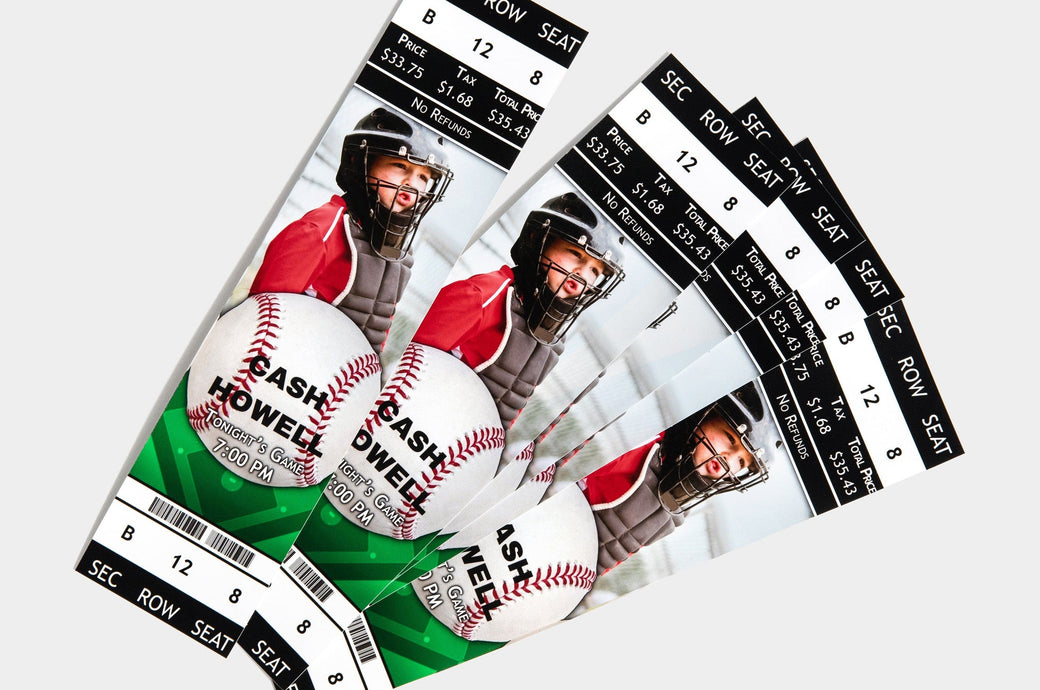 Baseball themed Sports Tickets