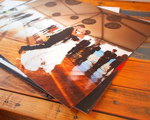 Bride and groom dancing during their wedding on the beach on a 30x40 custom photo print