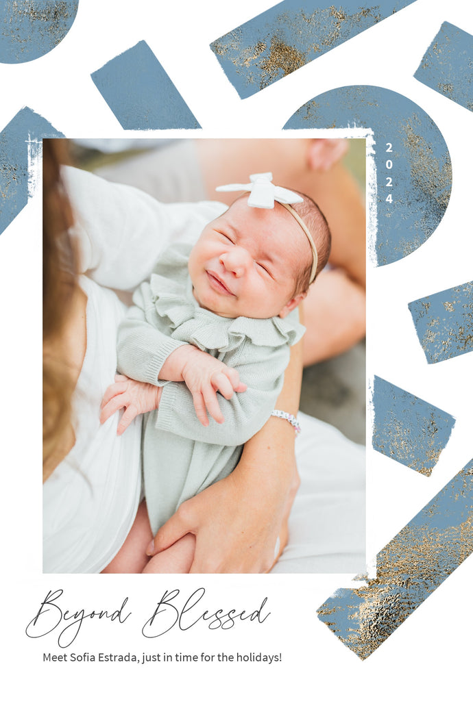 Joyful Shapes-Postcards-Nations Photo Lab-Portrait-Air Force Blue-New Baby-Nations Photo Lab