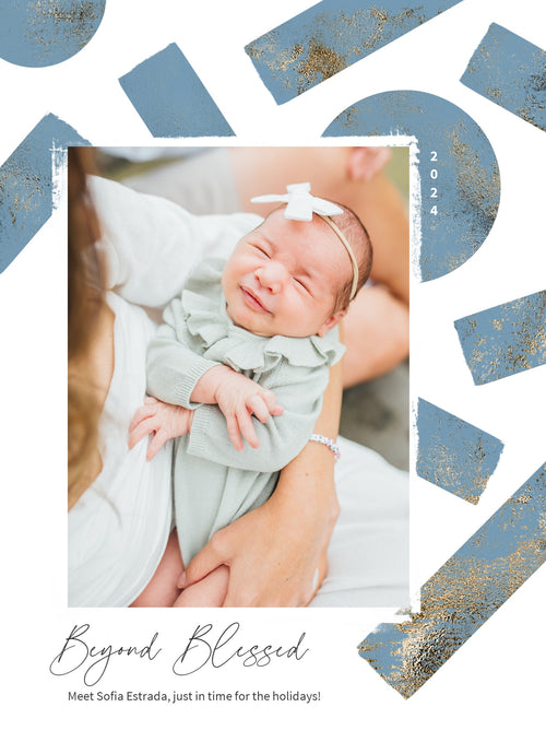 Joyful Shapes-Postcards-Nations Photo Lab-Portrait-Air Force Blue-New Baby-Nations Photo Lab