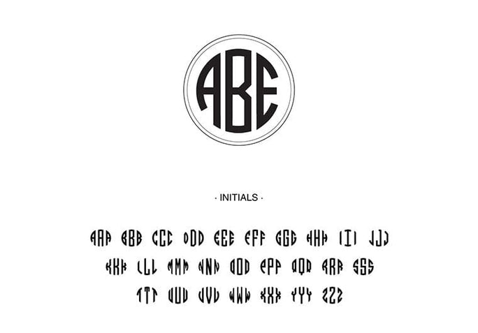 Self Inking Stamps - Bold Circle Monogram-Self Inking Stamps-Nations Photo Lab-Nations Photo Lab