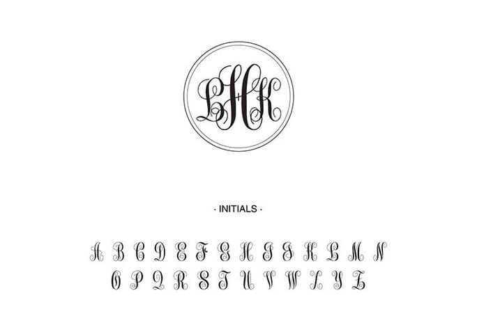 Self Inking Stamps - Script Circle Monogram-Self Inking Stamps-Nations Photo Lab-Nations Photo Lab