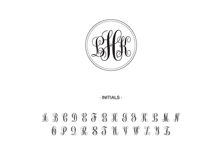 Self Inking Stamps - Script Circle Monogram-Self Inking Stamps-Nations Photo Lab-Nations Photo Lab