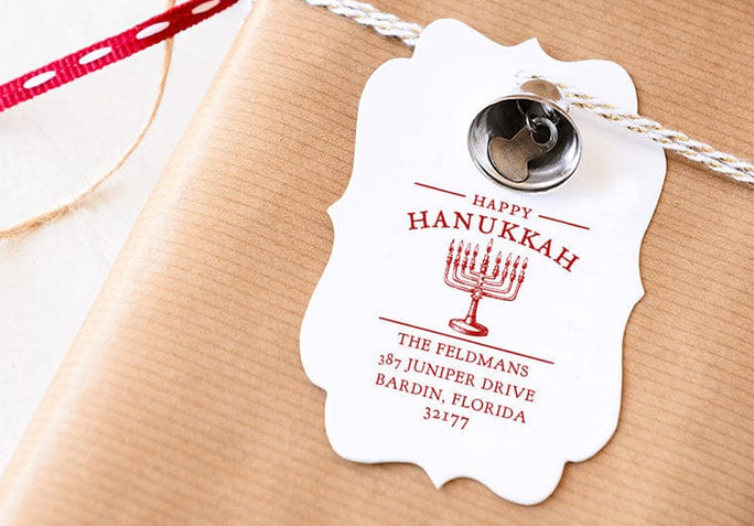 Self Inking Stamps - Hanukkah Menorah Address-Self Inking Stamps-Nations Photo Lab-Nations Photo Lab