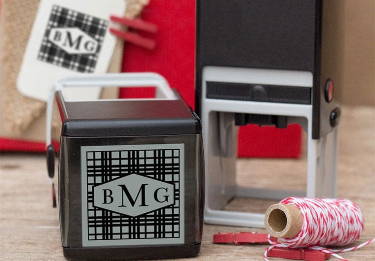 Self Inking Stamps - Plaid Monogram-Self Inking Stamps-Nations Photo Lab-Nations Photo Lab