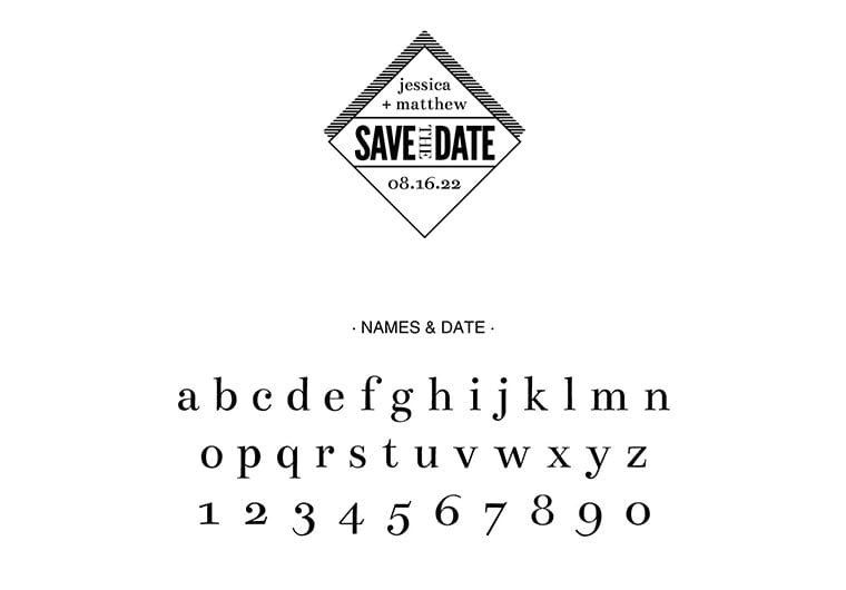 Self Inking Stamps - Diamond Save The Date-Self Inking Stamps-Nations Photo Lab-Nations Photo Lab