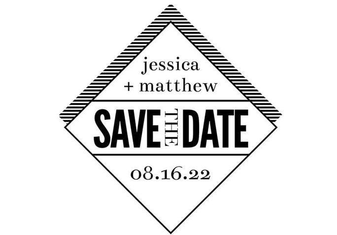 Self Inking Stamps - Diamond Save The Date-Self Inking Stamps-Nations Photo Lab-Nations Photo Lab