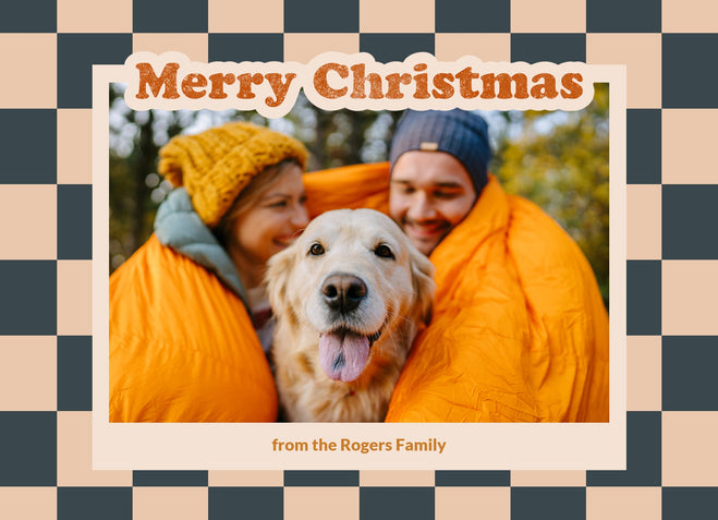 Checkered Wishes-Postcards-Nations Photo Lab-Landscape-Arsenic-Merry Christmas-Nations Photo Lab