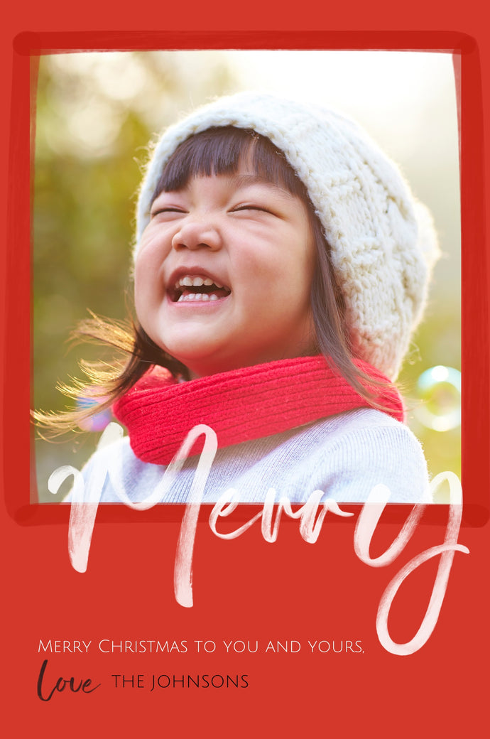 Festive Script-Postcards-Nations Photo Lab-Portrait-Persian Red-Merry Christmas-Nations Photo Lab