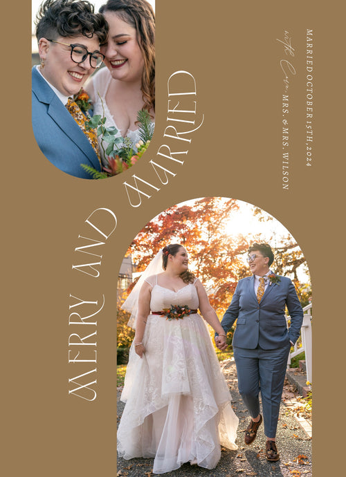 Merry Arches-Postcards-Nations Photo Lab-Portrait-Pale Brown-Just Married-Nations Photo Lab