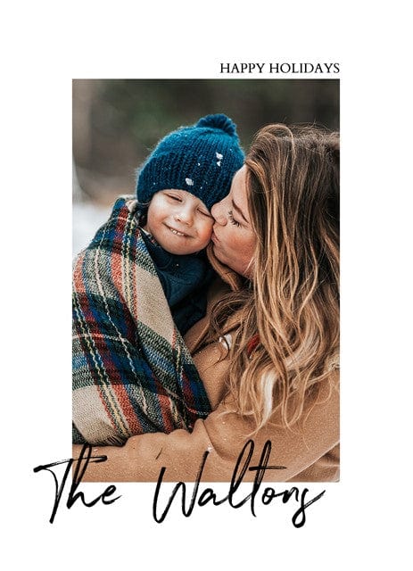 Modern and Minimal-Postcards-Nations Photo Lab-Portrait-Happy Holidays-Nations Photo Lab